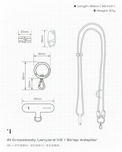 iN Crossbody Lanyard Vol.2+Strap Adapter