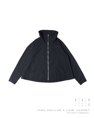 High collar A line jacket